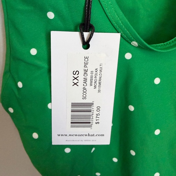 Weworewhat Green Polka Dot One-Piece Swimsuit - Picture 4 of 4